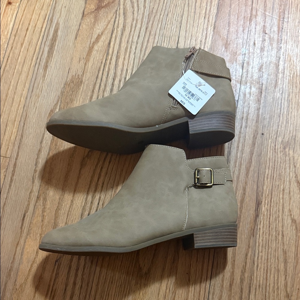 St. John's Bay Taupe Ankle Booties